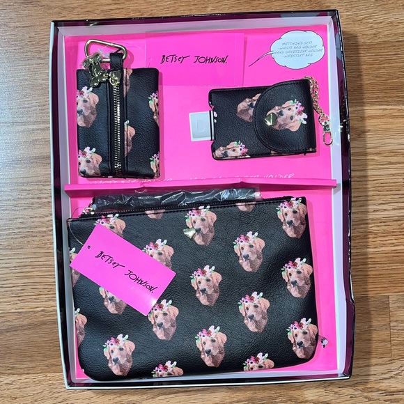 Betsey Johnson 3 Piece Matching Pet Set Retriever Labrador New NWT - Picture 2 of 9